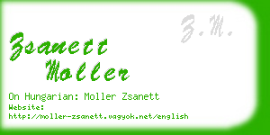 zsanett moller business card